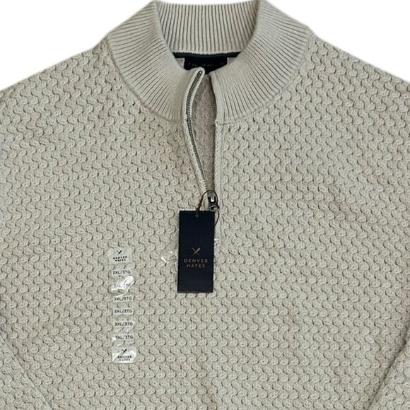 Denver Hayes Mens Academia Chunky Fisherman Knit Sweater Sz 3XL Ivory Heritage - Picture 6 of 6